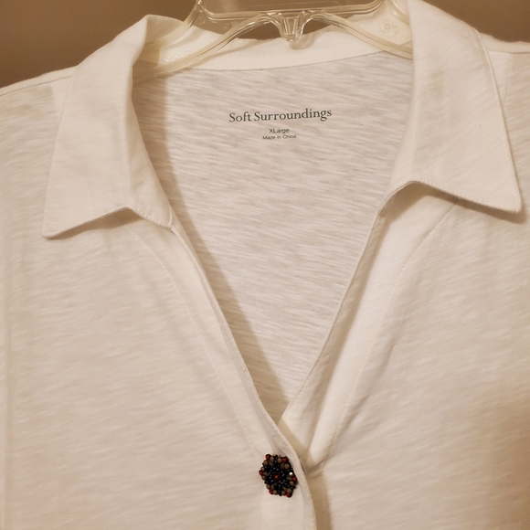 Danielle Assymetrical Hem Coastal Cotton Lagenlook Tunic Whisper White Artsy - Picture 8 of 11